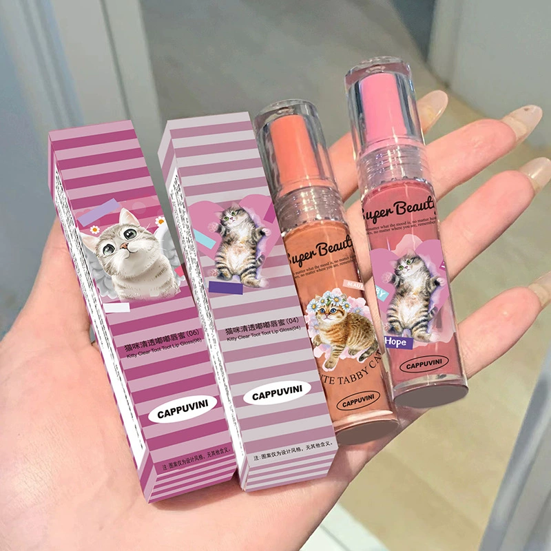 Lip Gloss CAPPUVINI Transparent Moisturizing Plumping Mirror Effect, 6 Colors