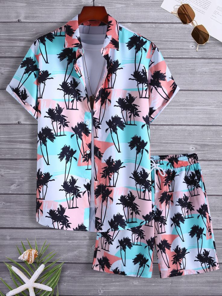 2025 nuevo estilo Amazon transfronterizo tendencia de moda casual europea y americana camisa de manga corta pantalones cortos traje MB1 MA1