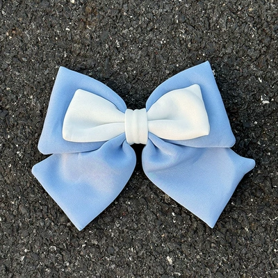 to Dream Music Xuejie Motorcycle | Motosiklet dəbilqələri - color-block-bow-blue-and-white