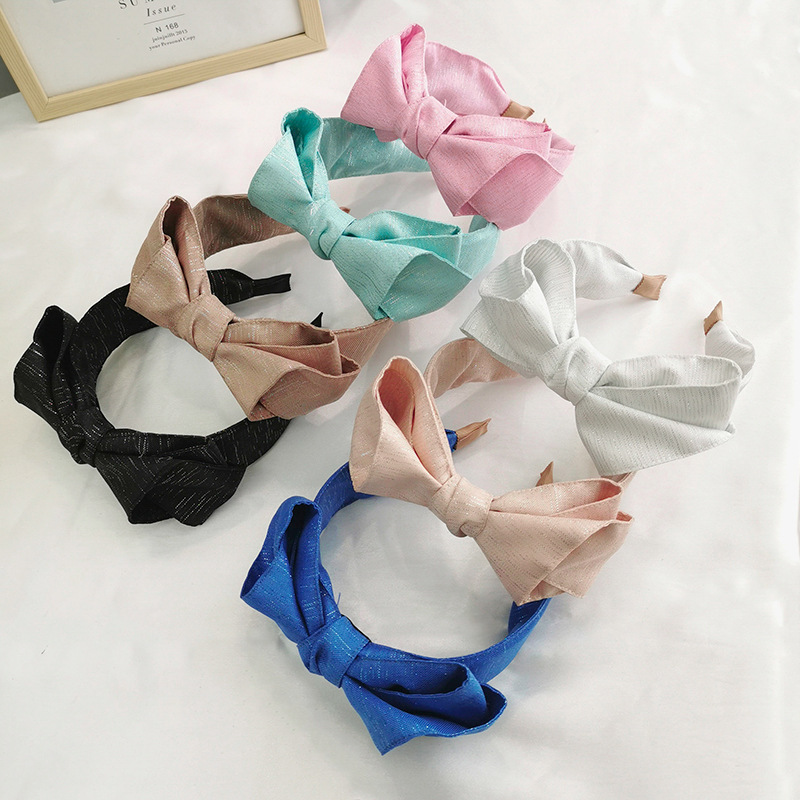 New Korean style hair band autumn and winter fashion fabric bow headband wholesalepicture2