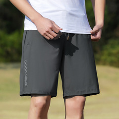 Summer New High-Quality Men's Quick-Dry Elastic Sports Five-Pocket Pants Quick-Dry Breathable Running Fitness Men's Beach Pants