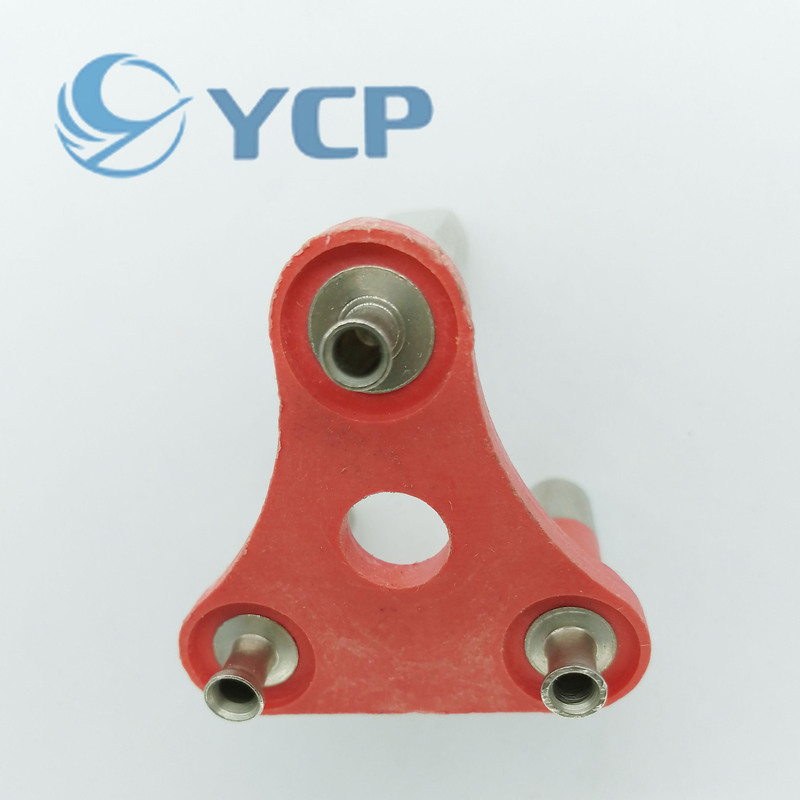 Red South African Plug Holder with Three Pins and Plastic Power Cord, Large Half-Pack Triangular Plug-In Electronic Device