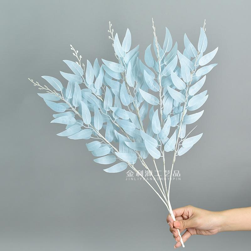 5-tenedor haz de hojas de sauce hojas de la boda Mori boda base flor transfronteriza simulación de hojas de sauce LY99705