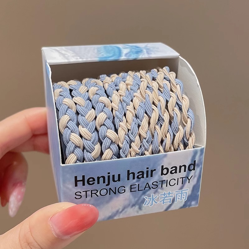 Cuerda de cabeza negra, banda de goma, banda de goma para mujer, cola de caballo alta, cuerda para el cabello, lazo para el cabello, funda de cuero, nuevo cabello atado, 2025