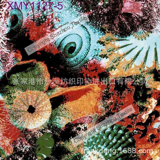 人造棉雕印 码活性印花梭织面料人棉，厂家批发