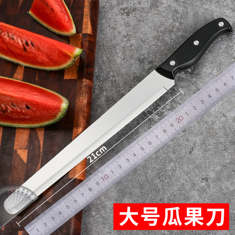 Cuchillo de frutas doméstico grande extensión cortar herramientas de sandía cuchillo de frutas tienda de frutas cuchillo comercial de sandía de acero inoxidable