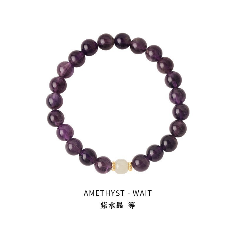 Hanluo~アクアマリンビーズプルブレスレット、ファッショナブルなニッチで絶妙な気質のブレスレット、軽い高級感、ハイエンドで多用途なハンドアクセサリー|undefined