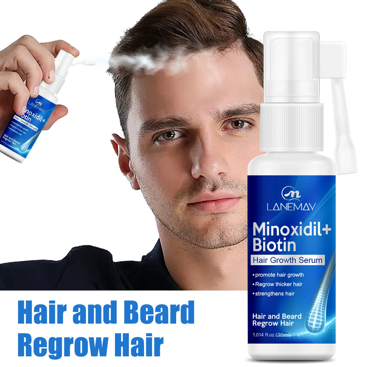 Трансграничная жидкость для роста бороды увлажняет бороду