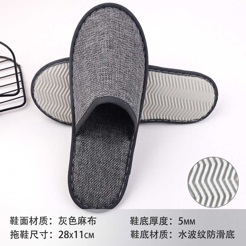 Hotel sandalinas desechables de algodón de lino de seda sandalinas de alojamiento residencial sandalinas desechables antideslizantes soleas de zapatillas gruesas