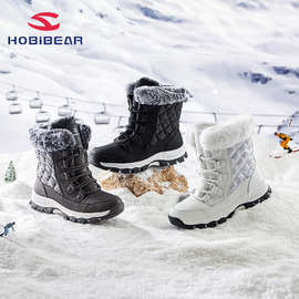 HOBIBEAR雪地靴2022冬季新款成人长毛绒棉靴新潮棉靴现货一件代发