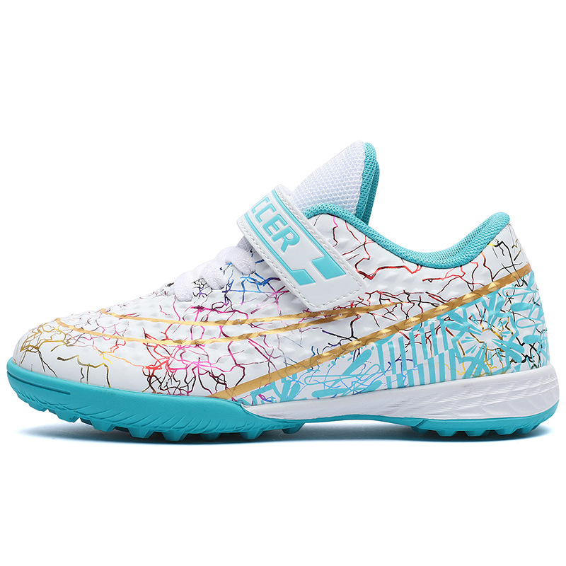 Nuevos zapatos de fútbol transfronterizos para niños tf clavos jóvenes zapatos de entrenamiento de combate profesional zapatos deportivos artificiales para niñas