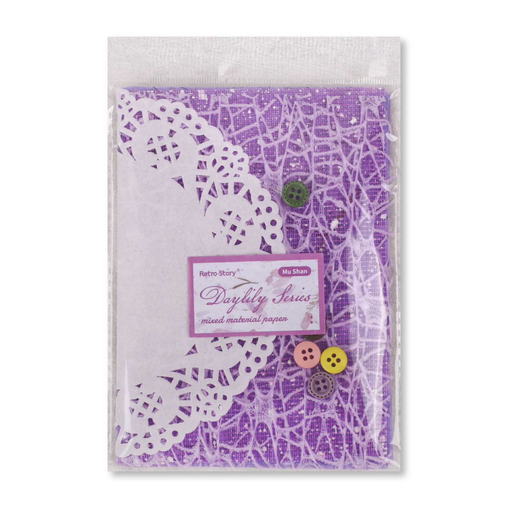 Paquete de material de Retro Story, libro de mano de Hemerocallis, collage de libro de mano de estudiante creativo, paquete de material de decoración de paisaje de bricolaje