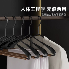 高級無垢材と鉄製の幅広コートハンガー、軽くて高級感のある高級ワードローブとクローク専用の木製衣類ハンガー