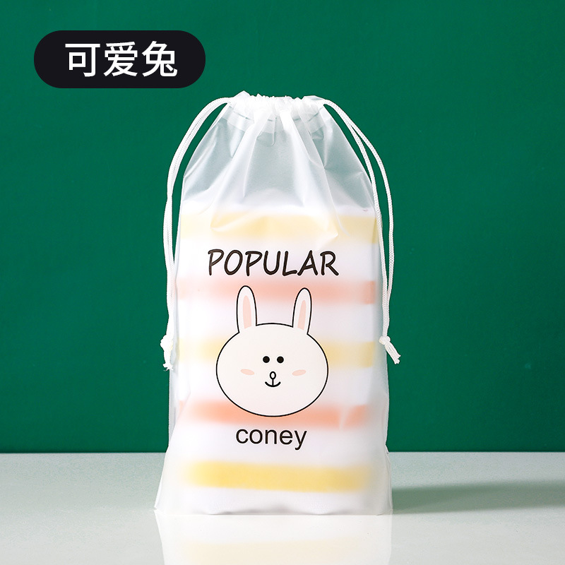 En stock PE oso Cordón de plástico cordón calcetines embalaje transparente cordón bolsa ropa zapatos almacenamiento al por mayor bolsa