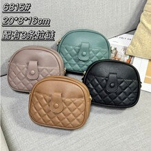 广州恒丽皮具女士小方包高级感刺绣包包实用百搭通勤斜挎单肩女包