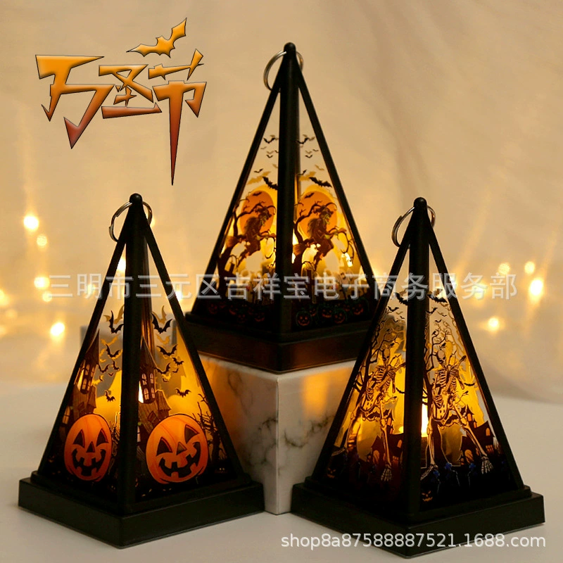 20,23 миллиона Хэллоуин декоративная лампа портативный череп ведьмы ночник ужас атмосфера настольное украшение реквизит