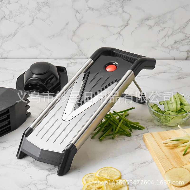 Tv Hot Selling 5-in-1 Multifunctional V-Shaped Stainless Steel Vegetable Cutter V-Shaped Shredding Slicer