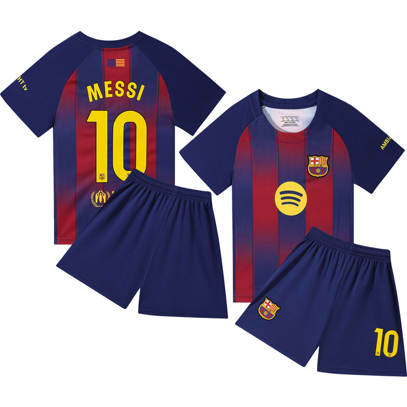 Barcelona Jersey Home and Away Primary School Student Game Uniform Barcelona Football Uniform Suit Jersey Shirt Barcelona