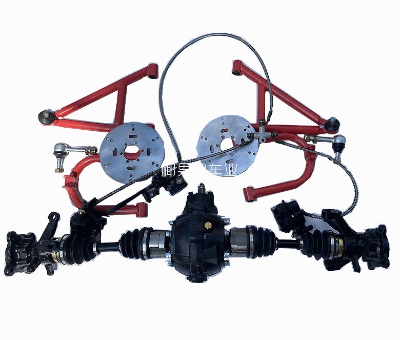 Modified kart accessories, ATV four-wheel drive front and rear independent suspension kit, gear box, rocker arm, horn flange, brake