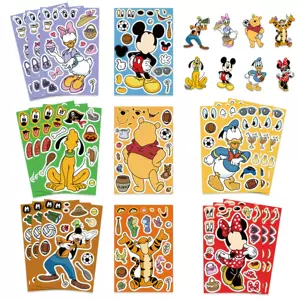 8 cartoon Disney characters face-changing collage decorative mobile phone case skateboard original non-infringing waterproof PVC stickers