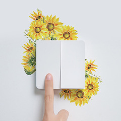 KG318外貿向日葵開關貼臥室客廳玄關美化裝飾牆貼紙批發