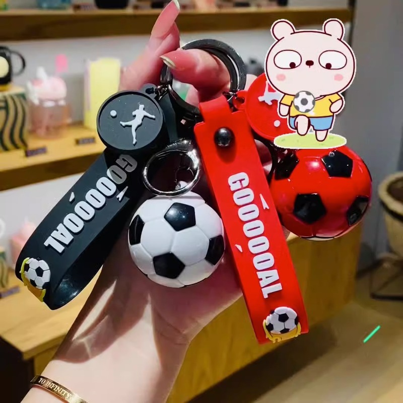 World Cup Messi Simulation Football Keychain Couple Bag Car Doll Pendant Holiday Gift Couple Edition