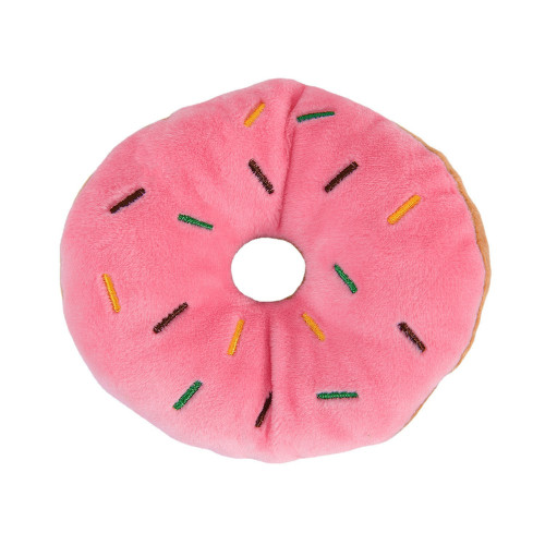 Pet supplies plush sound making toys wholesale dog and cat bite-resistant educational toys cross-border supplies donuts