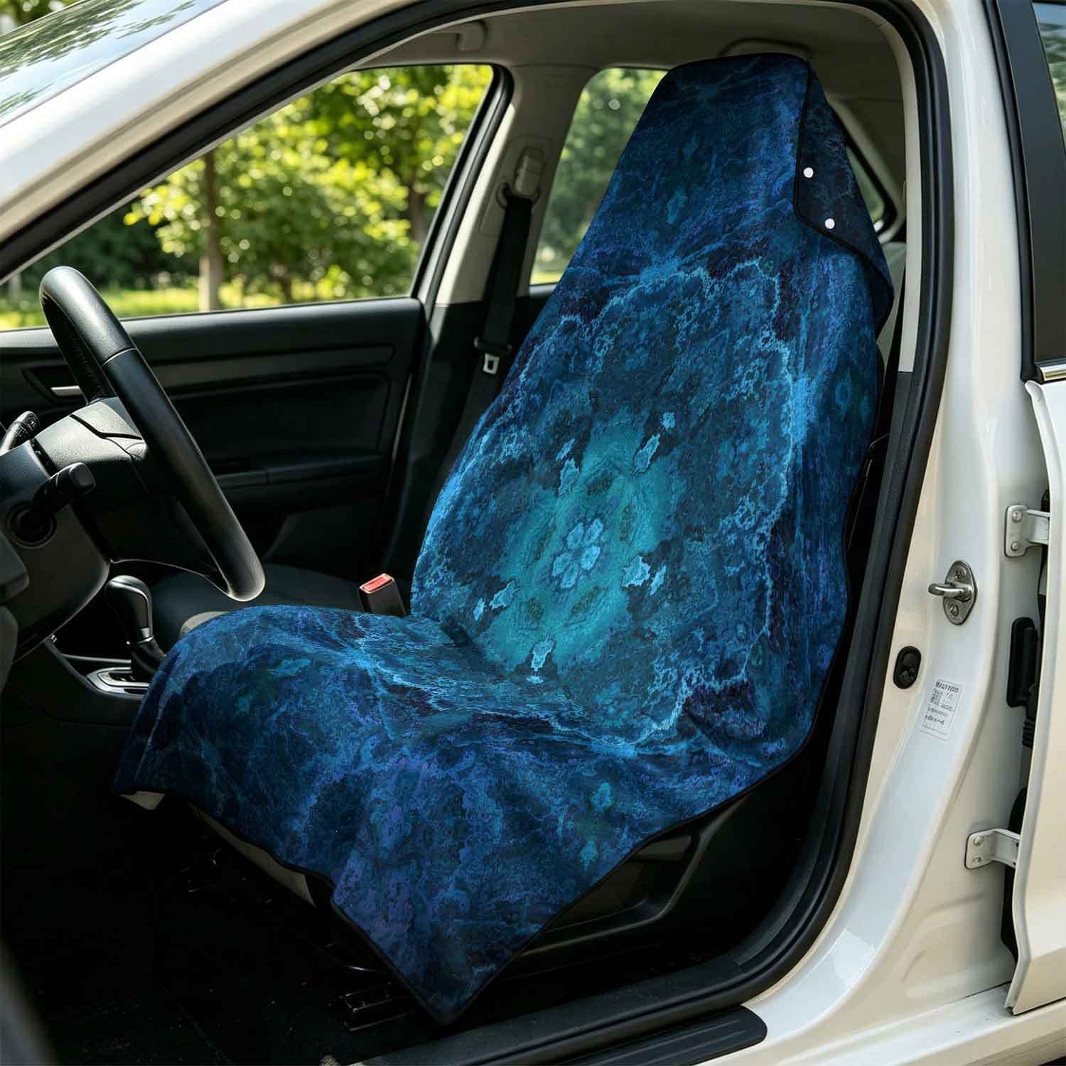 Geometric Bath Towel Car Seat Cover 2-in-1 Microfiber Outdoor Beach Car Dual-Use Universal Seat Cushion