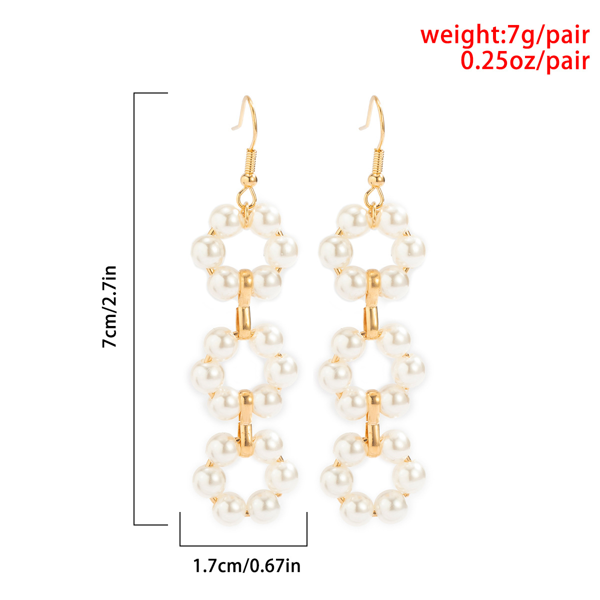 Nihaojewelry Simple Imitation Perle Fleur Gland Longues Boucles D&#39;oreilles Bijoux En Gros display picture 1