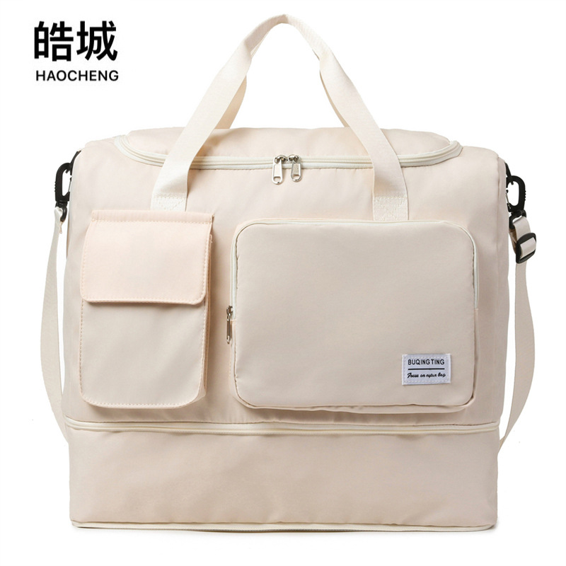 Nueva bolsa de viaje para viajes de negocios de corta distancia, bolsa de lona ligera de gran capacidad con separación en seco y húmedo, bolsa de yoga de fitness deportivo