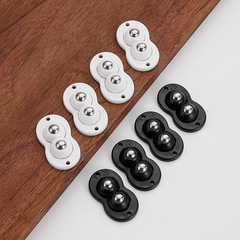 Self-adhesive casters furniture storage box moving mini wheels rotating ball bearing sticky wheels trash bin swivel casters