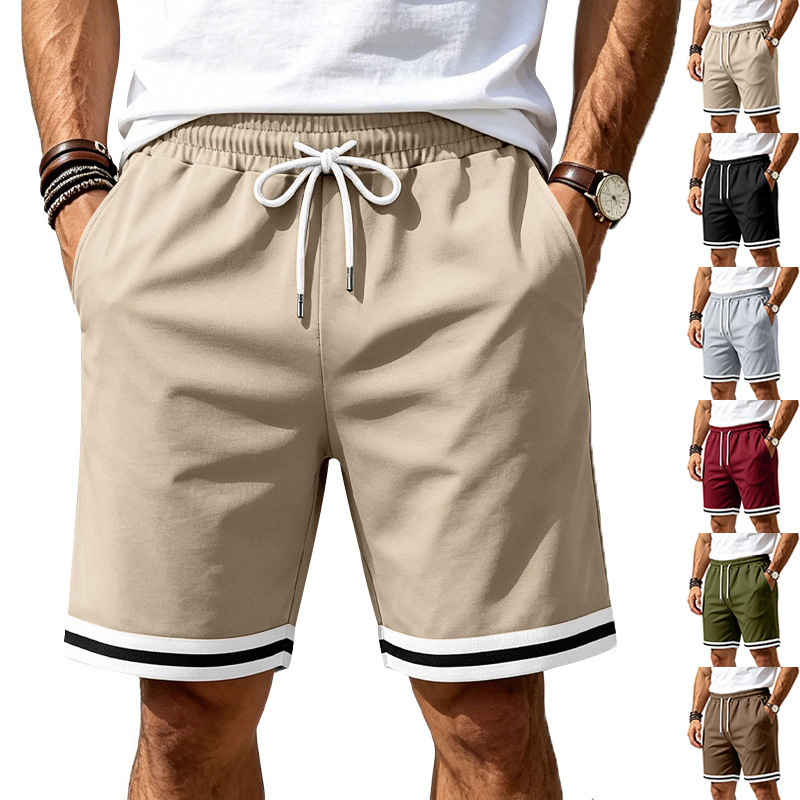 Cross-Border European and American Fitness Shorts, Loose Training Basketball Men's Shorts, Summer Casual Sports Color-Blocking Shorts, In-Stock Foreign Trade Cross-Border European and American Fitness Shorts, Loose Training Basketball Men's Shorts, Summer Casual Sports Color-Blocking Shorts, In-Stock Foreign Trade