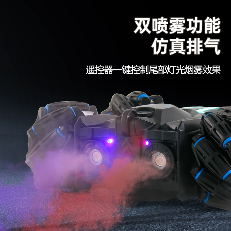 国境を越えた売れ筋ダブルスプレースタントリモコン両面カーレースライトミュージックドリフト四輪駆動オフロード子供のおもちゃ|undefined