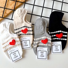 韩国进口船袜女士 2023春夏新款cozy甜美爱心袜子1723隐形棉袜子