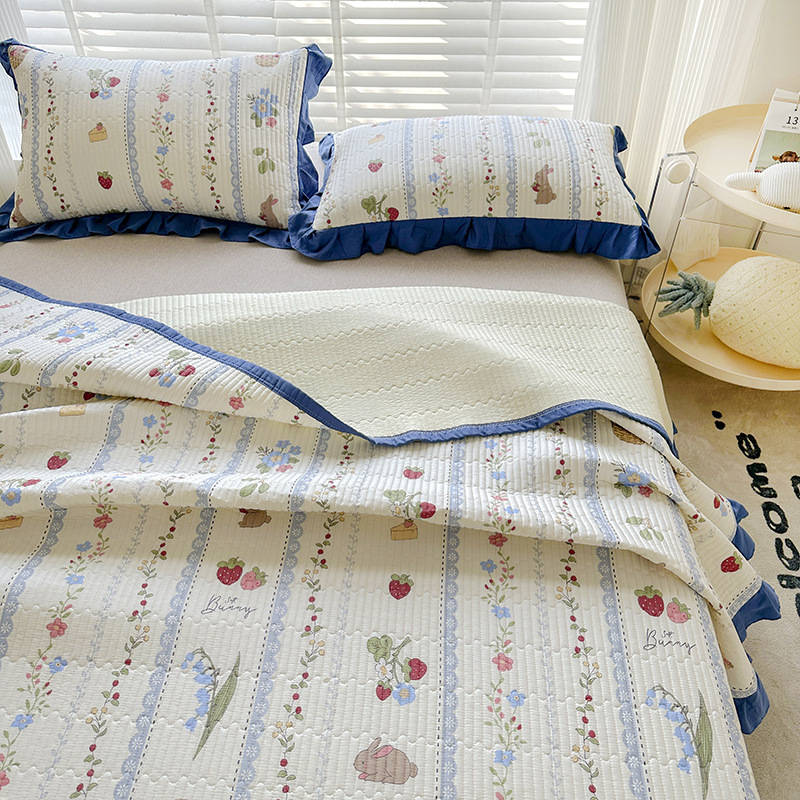 Korean ins pure cotton bed cover 100 cotton tatami bed cover thickened bed sheets three-piece set for four seasons wholesale