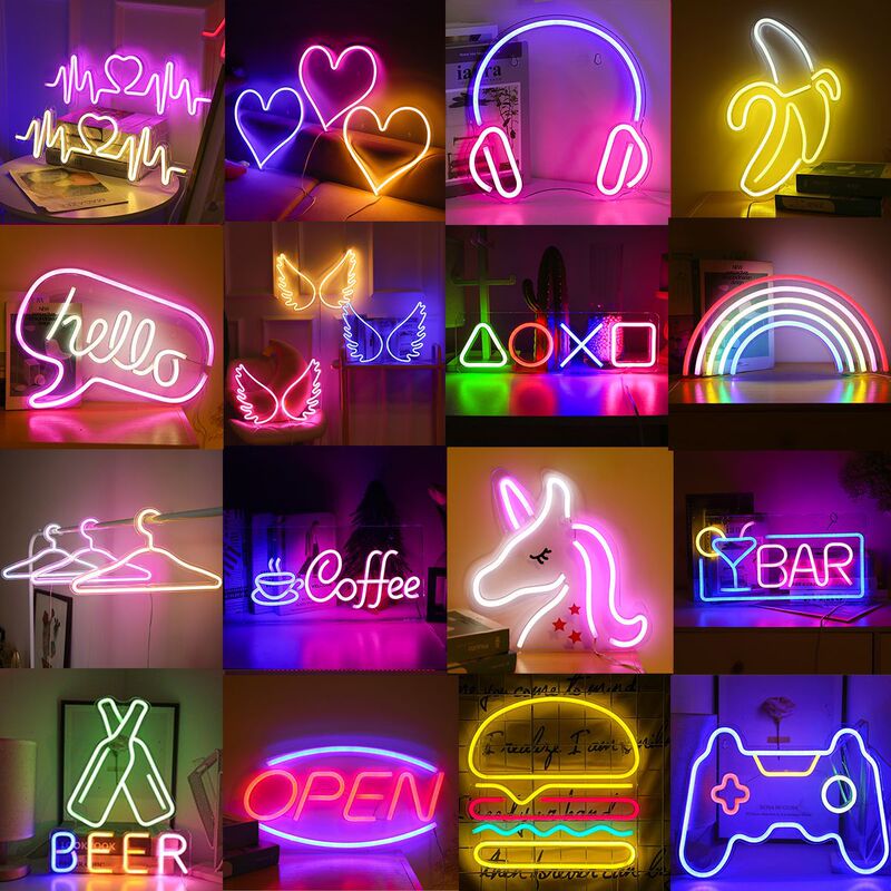 Amazon's Popular Led Backlit Neon Lights, Romantic Glowing Light Signs, Bar Decoration Lights, Trendy Neon Atmosphere Lights