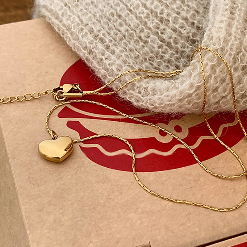 Drip Oil Love Necklace, beliebt im Internet, mit dem gleichen hochwertigen und minimalistischen Temperament. Halskette für Mädchen_voghion.com