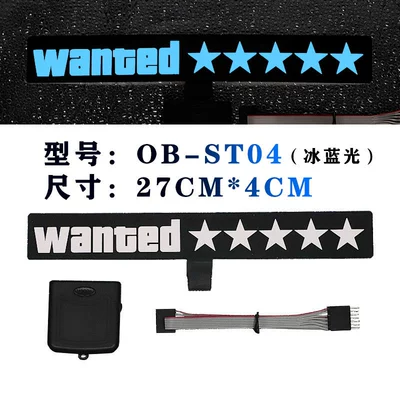 Explosive Halloween LED luminous Cold light sheet - wanted-ice-blue-light-five-pointed-star