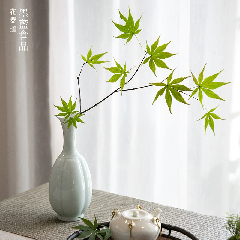 Имитация песни тень какао выступ бутылка керамическая ваза украшения Настольный декоративный цветочный сосуд дзен стиль китайский стиль цветок Организация судна Цзиндэчжэнь