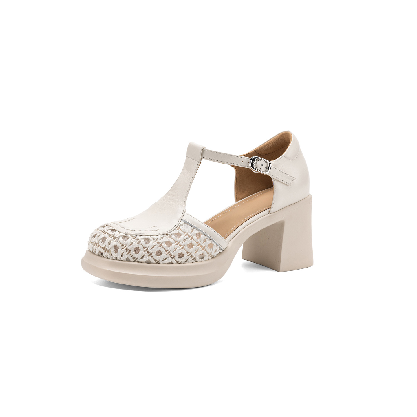 Sandal cao gót nữ mũi nhọn quai chữ T đế dày gót 7 cm — đen chi tiết 27