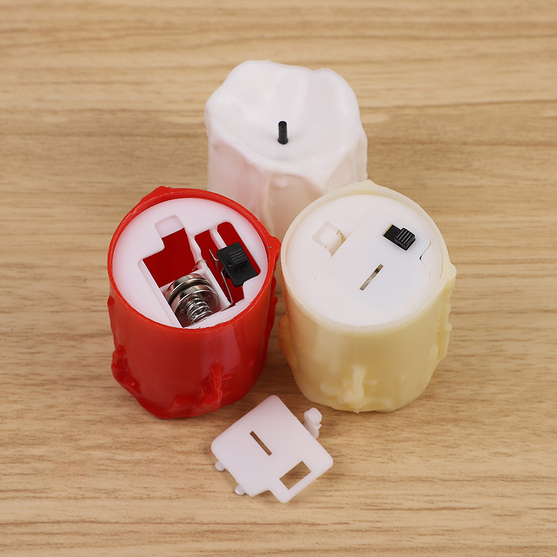 Creative Birthday Wedding Halloween Party Party Led Artificial Tear Candle Light Black Core Digital Candle