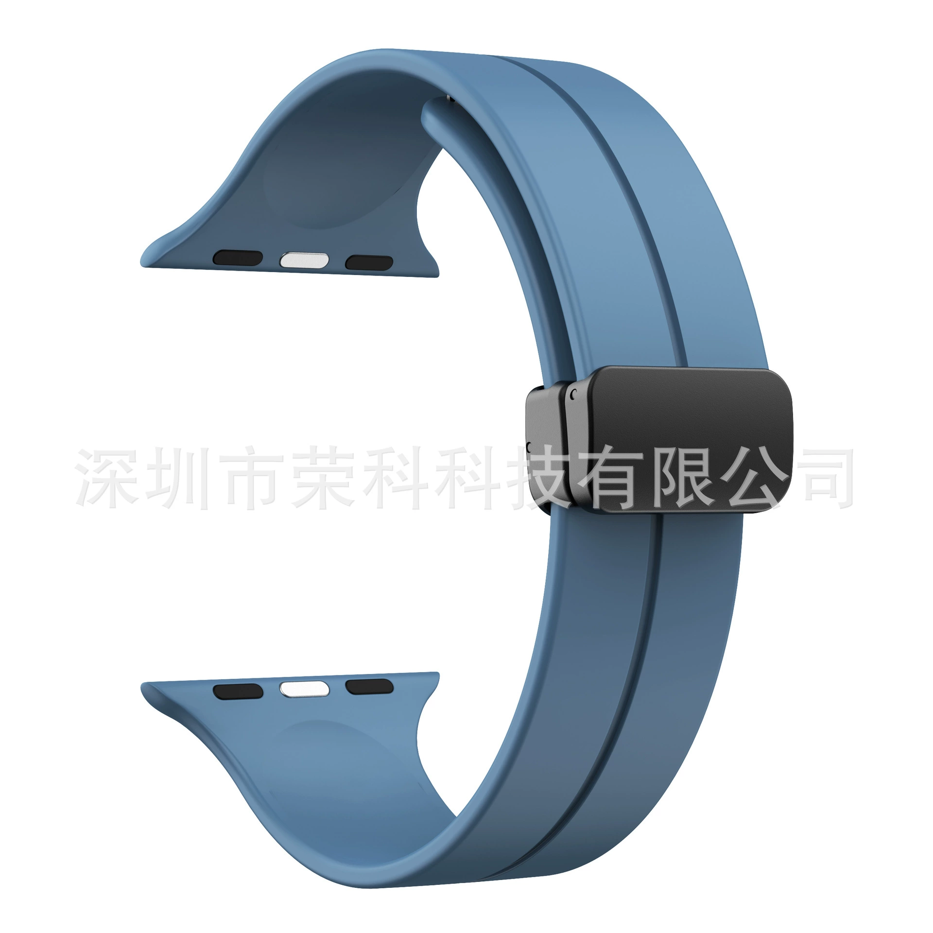 Suitable for Apple Watch Folding Silicon Rape Band IWATCH1-8 Generation Folding Magnetic Stroke Stroke Stroke Silicone Silicone