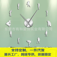 摄影师时尚创意diy挂钟客厅墙上装饰亚克力时钟石英美式墙贴钟表