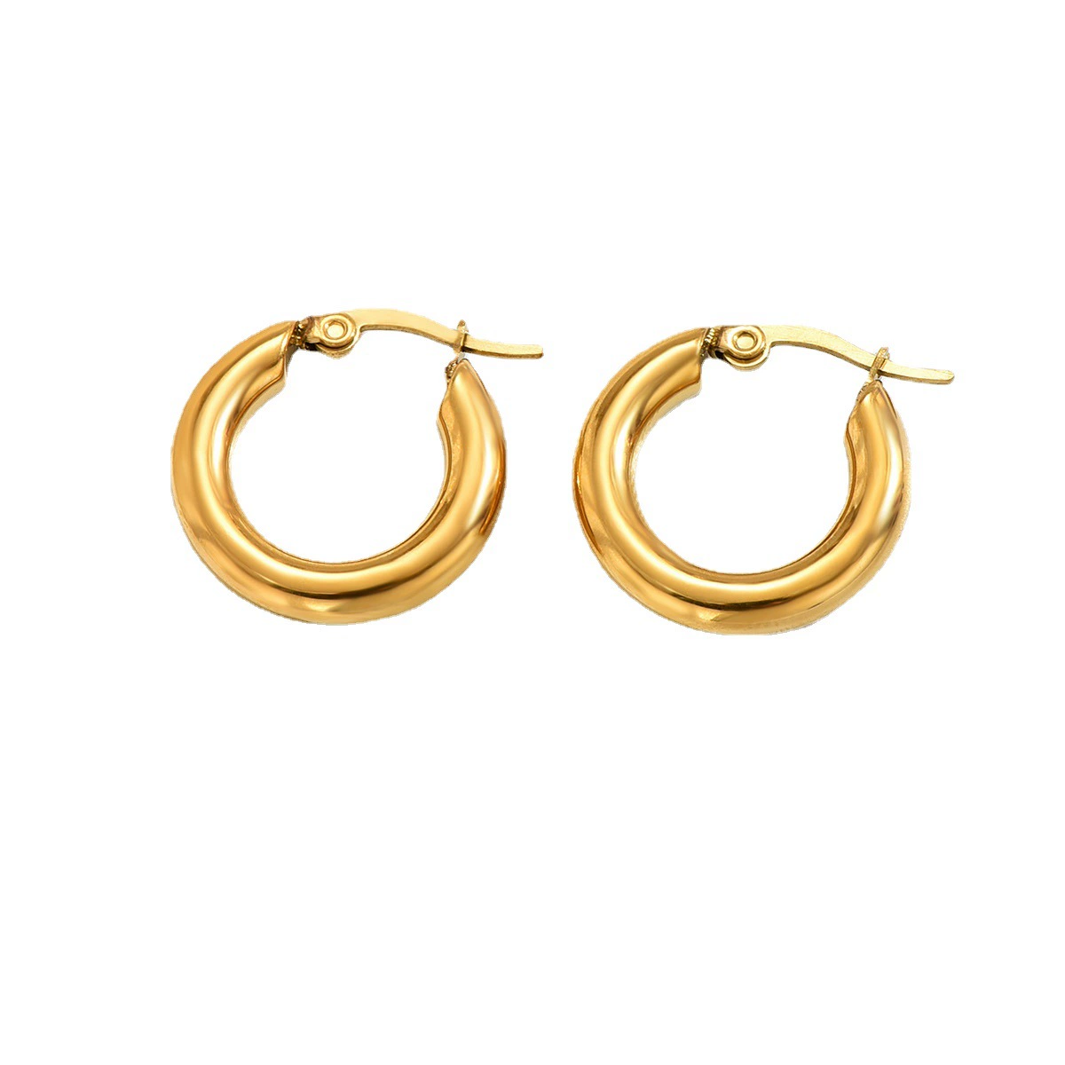 Fashionable high quality brand sophisticated universal earrings stainless steel