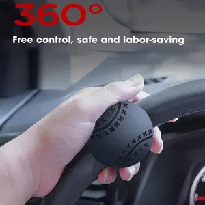 Car steering wheel power ball 360-degree rotation labor-saving one-hand driving assistance accessory non-slip silicone