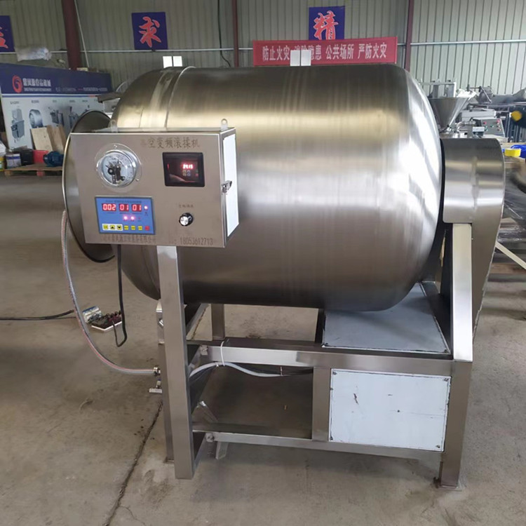全自动真空滚揉机 滚筒式牛肉干腌制机器 肉串鸡柳腌制机入味快