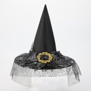 Halloween witch hat black oxford cloth witch hat evening party festival pointed witch hat wholesale