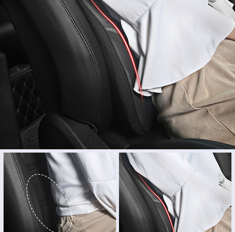 Suitable for Cadillac Leather Headrest Ct4Ct5 Ct6 Xt5 Xt4 Car Lumbar Cushion Seat Neck Pillow