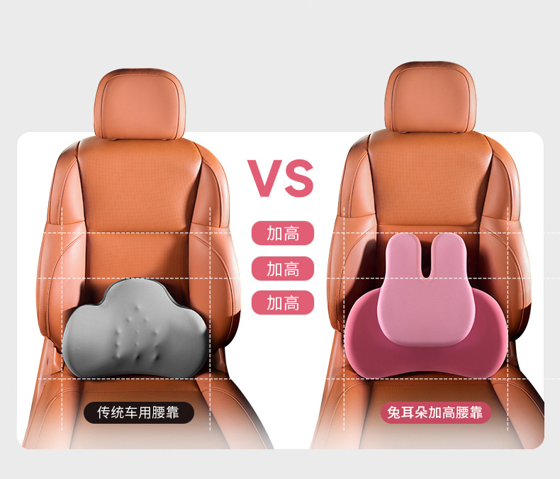High-End Car Headrest with Heating, Electric Massage, Space Memory Foam Seat, Neck Pillow, Car Lumbar Support Pillow