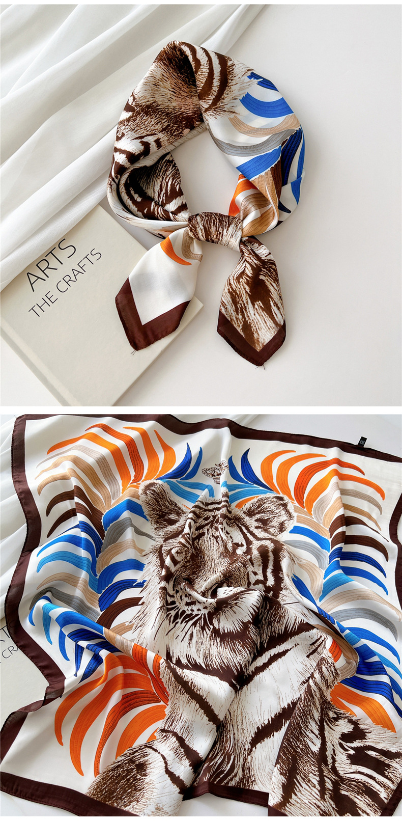 Women'S Gender Printing Design Women's Elegant Color Block Polyester Printing Scarves & Gloves